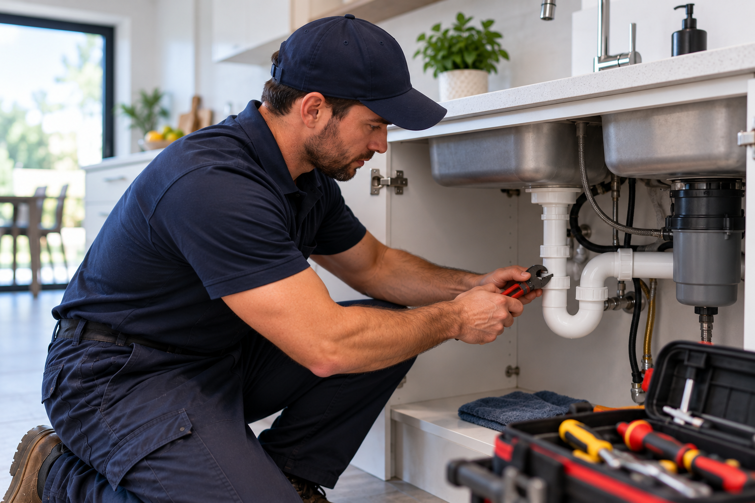 Generic professional plumbing service concept image